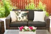 MuchoWow® Outdoor Kissen - Weltkarte - Schwarz - Braun - Produktbild-Vorschau 5