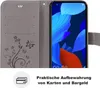 Handytasche für Huawei Nova 5T Blumen Flip Cover Buchhülle Produktbild-Vorschau 3