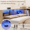 Merax Kinderbett 140x200cm mit LED und USB, Holzbett mit Produktbild-Vorschau 5