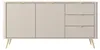 Kommode Sideboard FLORE 163 cm Beige Gold Geriffelt 2D3S Produktbild-Vorschau 2