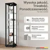 K-Möbel witryna szklana stojąca w kolorze czarnym Podgląd zdjęcia produktu 2