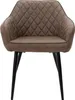 A single brown armchair with black legs is shown against a white background. Náhľad obrázku produktu