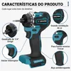 A marketing image of a cordless drill with callouts highlighting its features. Náhľad obrázku produktu