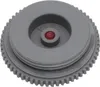 A close-up, isolated shot of a gray plastic valve fitting with a red insert. Produktbild-Vorschau