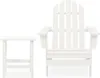 Sedia da giardino Adirondack con tavolo in legno massiccio Anteprima dell’immagine prodotto 1