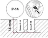 Diagram showing the application of Lamello Clamex P-14 connectors. Produktbild-Vorschau