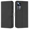 A black book-style phone case for a Xiaomi 12T / 12T Pro is shown from the front and back. Produktbild-Vorschau