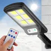 Solární lampa 160 LED Cob zahradní detektor pohybu 3 režimy Náhled obrázku produktu 9