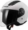 A white LS2 jet helmet with a clear visor, shown from a three-quarter angle against a white background. Anteprima dell’immagine prodotto