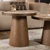 Bronx71 Couchtisch Set Mae Ø62 und Ø50 cm Eiche/Travetin Produktbild-Vorschau 3