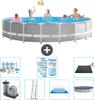 Intex Round Prism Frame Swimming Pool – 548 x 122 cm – Grau Produktbild-Vorschau 1