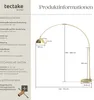A diagram showing the dimensions and technical specifications of a floor lamp. Náhled obrázku produktu