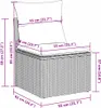 vidaXL 6-tlg. Garten-Sofagarnitur mit Kissen Grau Poly Produktbild-Vorschau 4