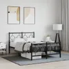 Bettgestell mit Kopf- und Fußteil Metall Schwarz 120x190 cm Produktbild-Vorschau 3