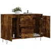 vidaXL Credenza in rovere fumé 101,5x35x70 cm Materiale a Anteprima dell’immagine prodotto 4