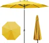 Sonnenschirm 3,5m rund gelb Garten Balkon knickbar mit Produktbild-Vorschau 3