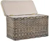 KRINES HOME Rattan Wäschekorb Wäschetruhe Sitz gepolstert Produktbild-Vorschau 7
