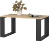 Couchtisch NOX Artisan Eiche 92 cm mit schwarzem Fußrahmen Produktbild-Vorschau 2