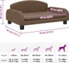 vidaXL Pelech pre psa hnedý 70x45x30 cm Látka Náhľad obrázku produktu 7
