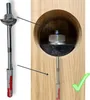 A close-up view of a post anchor being installed in a wooden post, with a diagram showing the components. Anteprima dell’immagine prodotto
