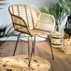 HOMLA Židle s výpletem JARDIN přírodní 57x62x81 cm Náhled obrázku produktu 2