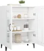 A white cabinet with glass doors on a white background. Anteprima dell’immagine prodotto