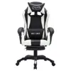 vidaXL Gaming-Stuhl mit RGB LED-Leuchten Weiß und Schwarz Produktbild-Vorschau 2