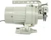 A side view of a gray industrial sewing machine motor with a pulley attached. Náhled obrázku produktu