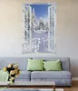 Wallario Poster mit Fenster-Illusion: Wanderweg im Schnee, Produktbild-Vorschau 2