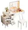 Table de maquillage multifonctionnelle avec tabouret et Voir les images du produit 8