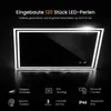 A modern LED bathroom mirror with integrated lighting, presented against a dark background with feature callouts. Anteprima dell’immagine prodotto