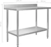 vidaXL Table de travail de cuisine avec rebord 120 x 60 x Voir les images du produit 7