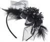 Rosen Haarreif mit Federn und Tüll (Gothic Halloween Party Produktbild-Vorschau 2