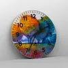 Wanduhr - Rund - Glasuhr - Bäume Wiese Sommer - 40x40cm - Produktbild-Vorschau 4