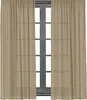 Two sheer curtains are drawn open, revealing a dark-framed window with multiple panes. Produktbild-Vorschau