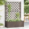 Bac à plantes avec treillis 100x43x142 cm PP Moka Voir les images du produit 9