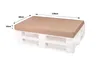 A pallet cushion set with dimensions indicated by text overlays. Produktbild-Vorschau