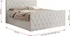 MKS MEBLE Boxspringbett 200x200 mit Bettkasten, Bett Produktbild-Vorschau 5