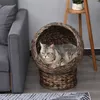 PawHut Rattan Katzenkorb Katzenhütte Katzenhöhle Katzenbett Produktbild-Vorschau 2