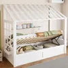 Flieks Hydraulisches Kinderbett 90x200cm mit Stauraum und Produktbild-Vorschau 1