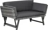 Polyrattan Gartensofa 2 Sitzer Gartenm?bel Loungesofa Produktbild-Vorschau 1