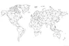 Cartes géographiques - Carte du monde - Modèle de grille Voir les images du produit 1