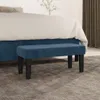vidaXL Lavica Dark Blue 70x30x30 cm Velvet Náhľad obrázku produktu 2