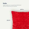 Cuscino decorativo 50x50 cm rosso, cuscino in Pelliccia Anteprima dell’immagine prodotto 2