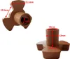 Two views of a brown plastic microwave turntable drive coupling with dimensions indicated by red lines and text. Náhľad obrázku produktu