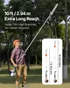 A man is using a long pole saw to trim high branches of a tree. Produktbild-Vorschau
