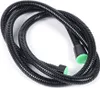 A black flexible hose with green and black connectors on a white background. Produktbild-Vorschau