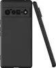 A black phone case is shown leaning against a white background. Produktbild-Vorschau