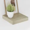 vidaXL Plovoucí nástěnná police Dubová barva 23x23,5x3,8 cm Náhled obrázku produktu 4