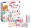 A product box for a children's nail art kit, with the contents displayed in front of it. Podgląd zdjęcia produktu